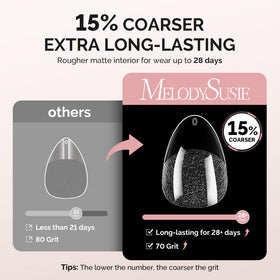 MelodySusie nail tips with clear acrylic finish