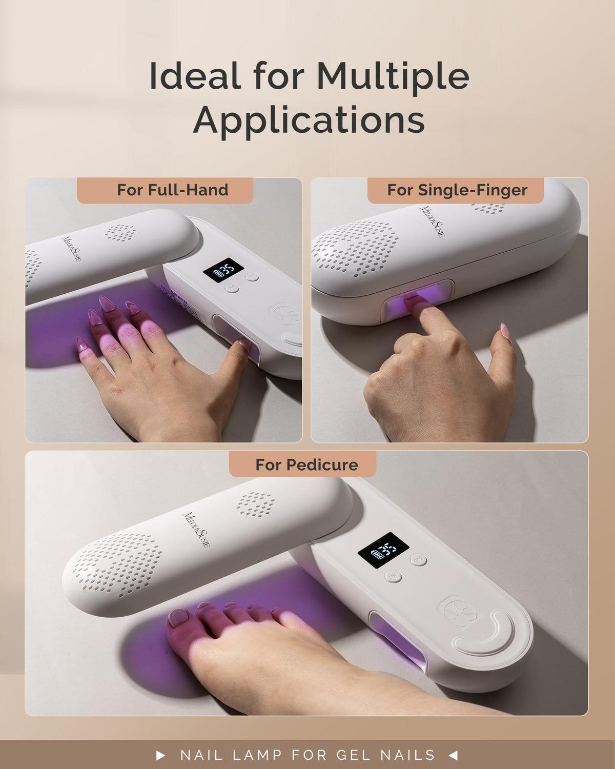MelodySusie P-Plus20F cordless nail lamp packaging