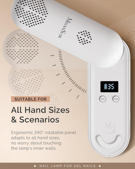 MelodySusie P-Plus20F cordless nail lamp with a rotatable panel