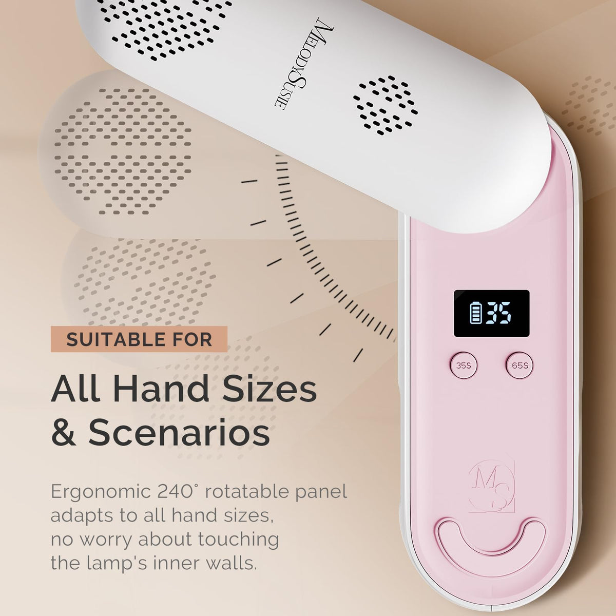 MelodySusie P-Plus20F UV LED Nail Lamp in use for nail art