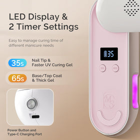 MelodySusie P-Plus20F UV LED Nail Lamp with timer settings