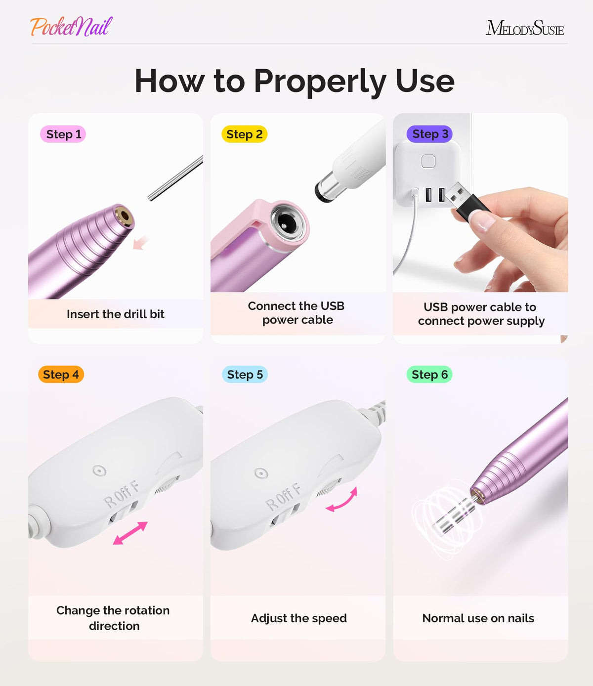 MelodySusie PC100G Nail Drill in a lifestyle setting