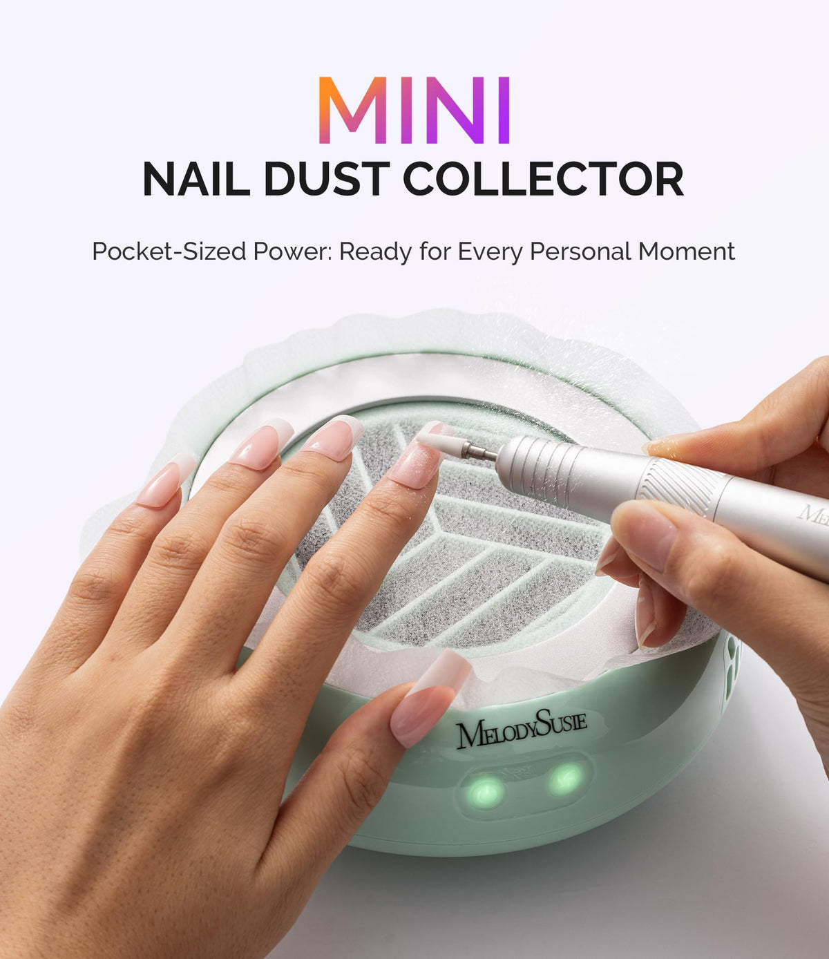 MelodySusie Pocket-Sized Nail Dust Collector HProA side view