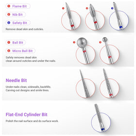 MelodySusie portable holder with organized nail drill bits