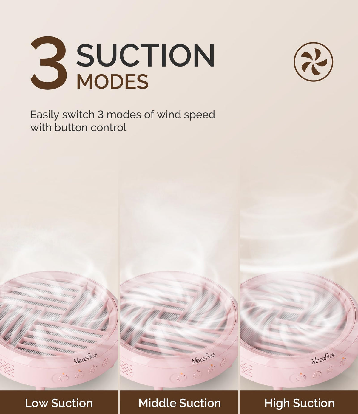 MelodySusie Portable Nail Dust Collector HPro side view