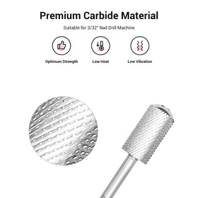 MelodySusie Safety Nail Drill Bits close-up of the smooth round top