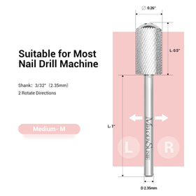 MelodySusie Safety Nail Drill Bits displaying cross cut design
