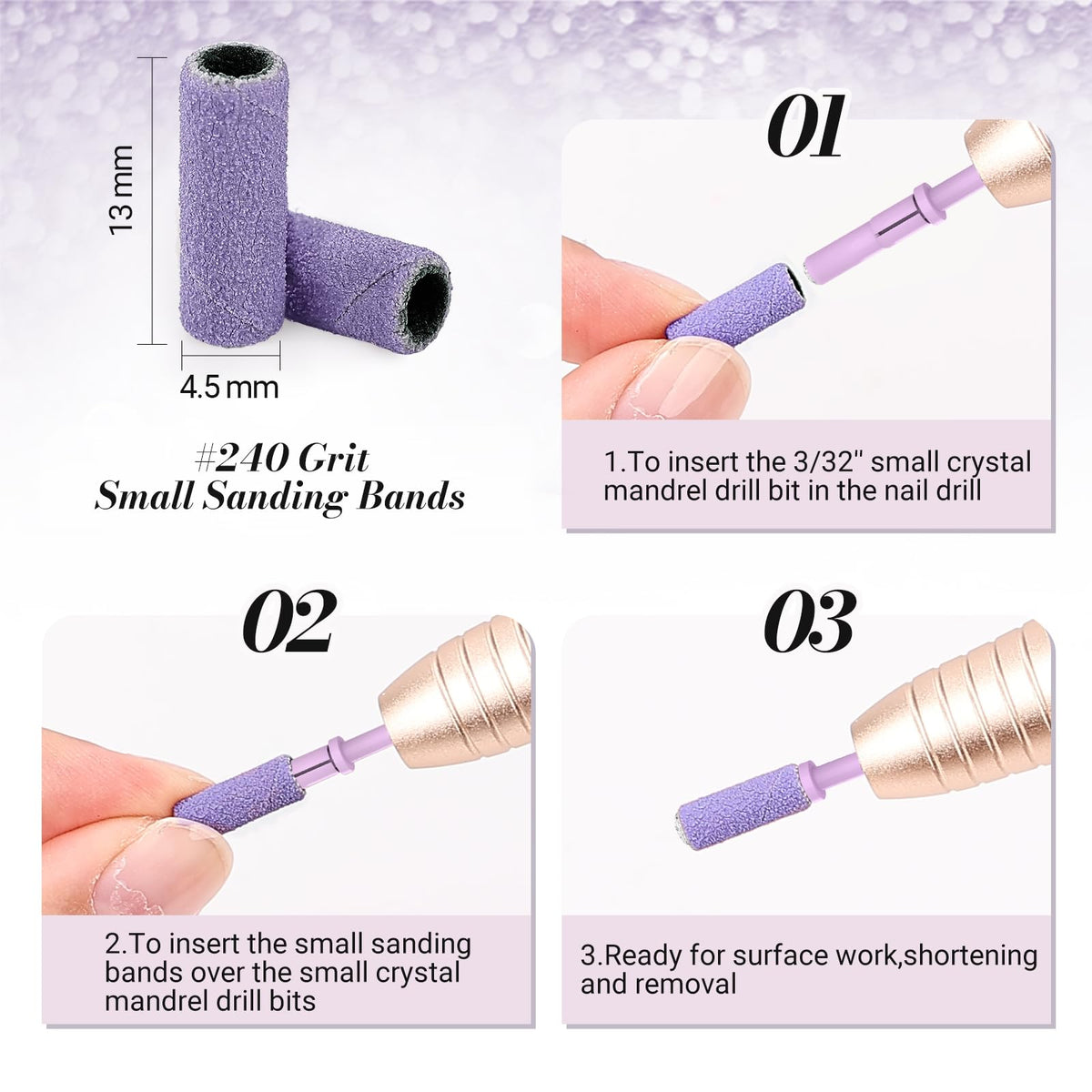 MelodySusie sanding bands for nail care tools