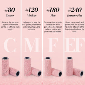 MelodySusie sanding bands in use on nails