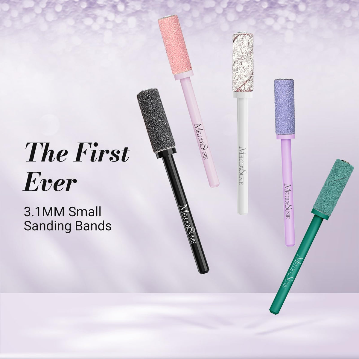 MelodySusie sanding bands with mandrel bit close-up