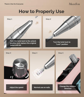 MelodySusie SC320D nail drill in white with battery charging