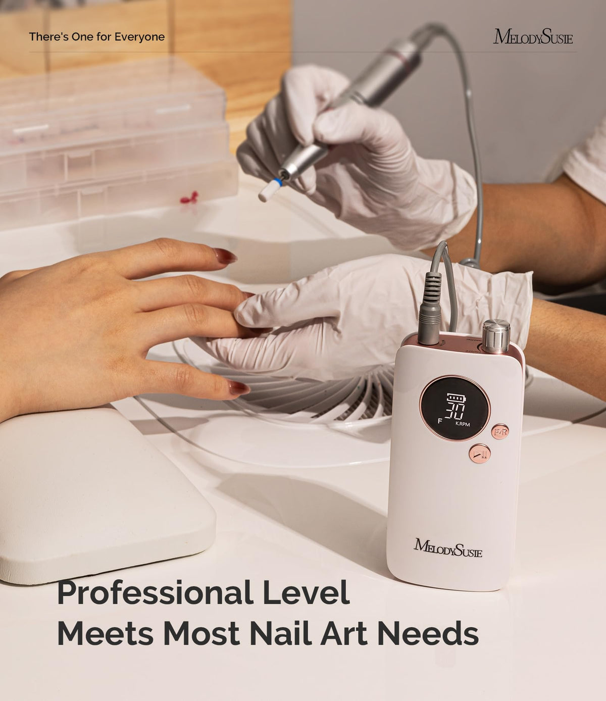 MelodySusie SC320F Nail Drill in white with power cord