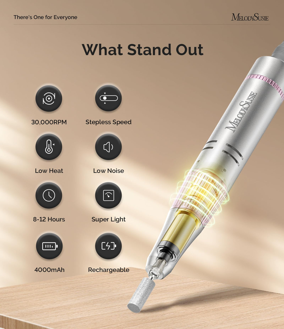 MelodySusie SC320F Nail Drill with HD LED display