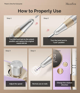 MelodySusie SC320F Nail Drill with various nail bits