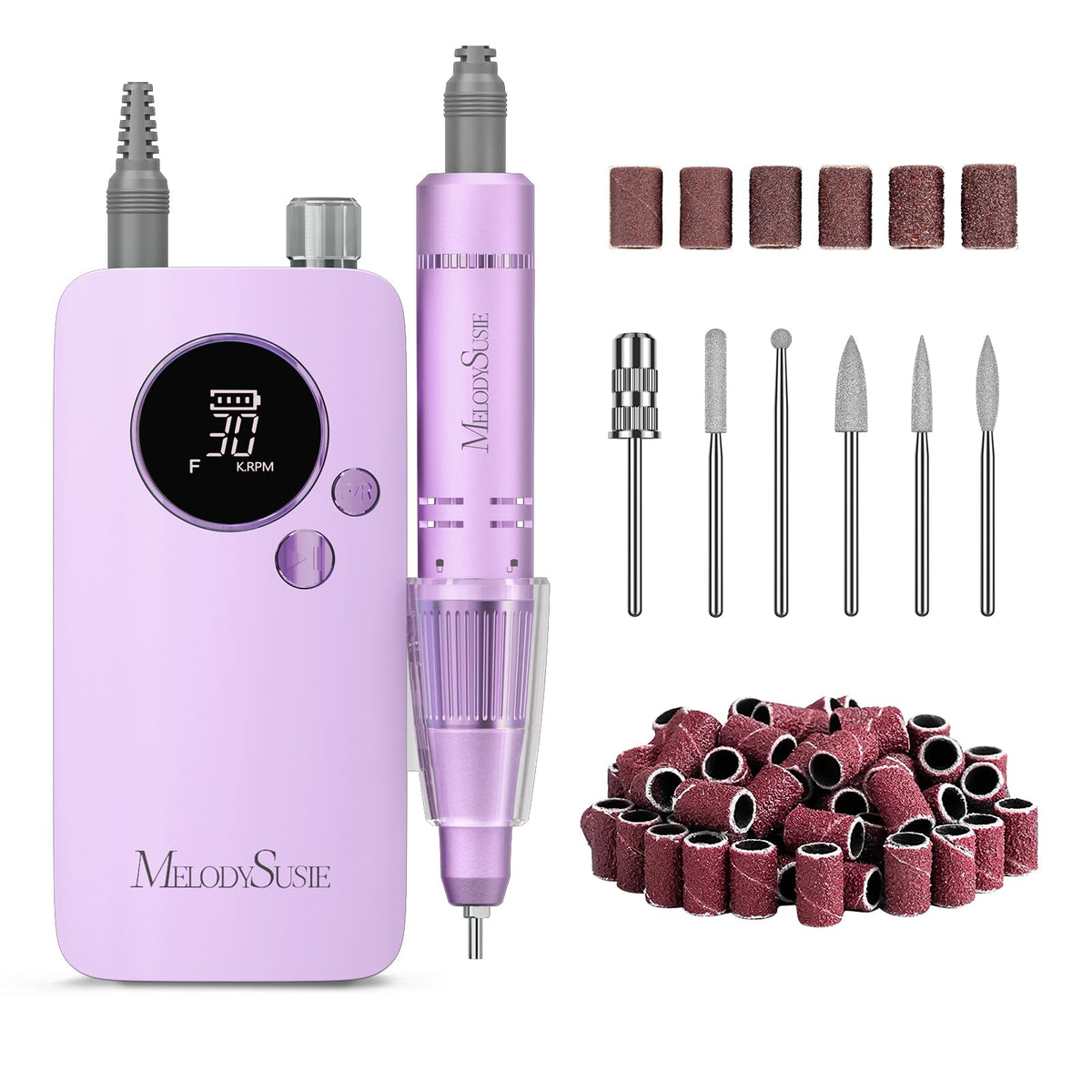 MelodySusie SC320F Rechargeable Nail Drill in pink colour front view