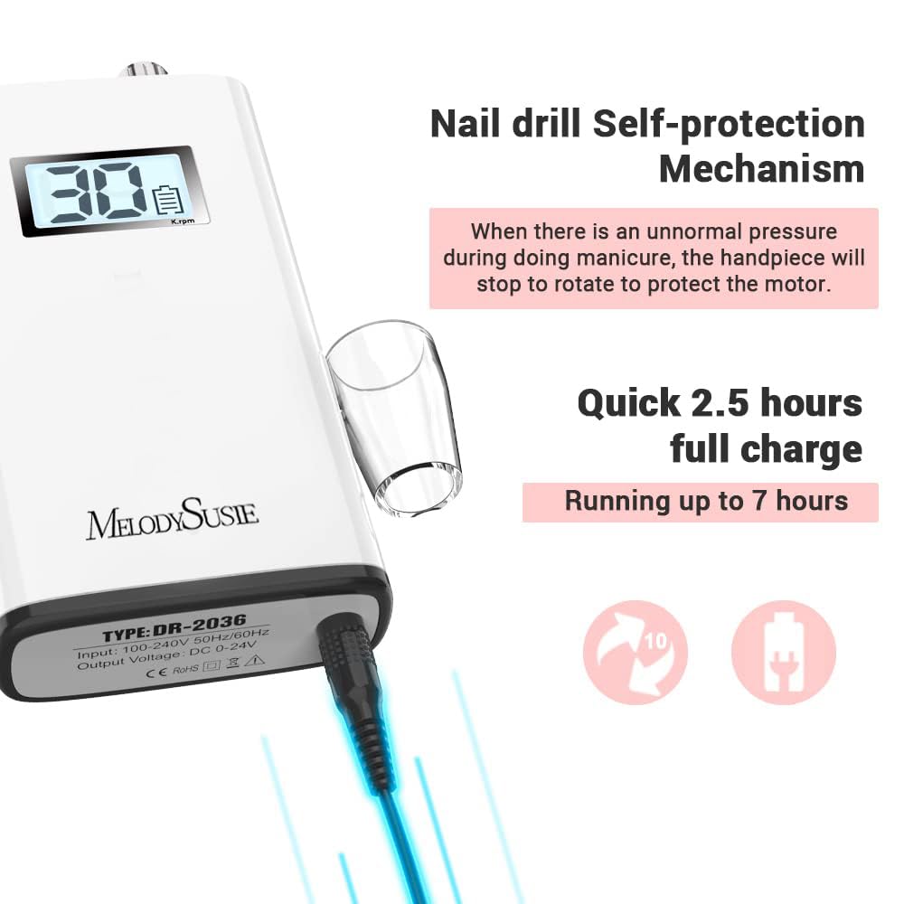 MelodySusie SC320H nail drill battery and charger
