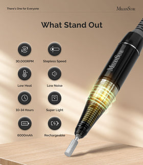 MelodySusie SC320H nail drill showing LED display and controls