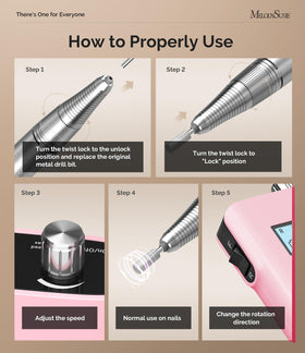 MelodySusie SC320H Nail Drill with clip-on design