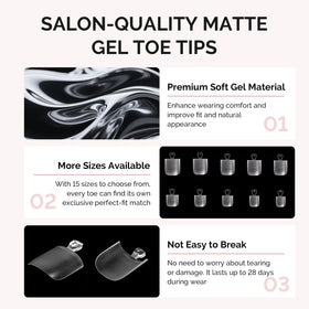 MelodySusie Square Toe Nail Tips in use on a hand