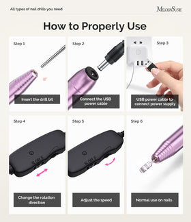 MelodySusie USB Nail Drill PC120I USB power connection