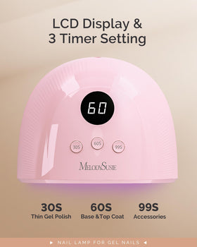 MelodySusie UV/LED Nail Lamp P-Plus30F in use with gel polish