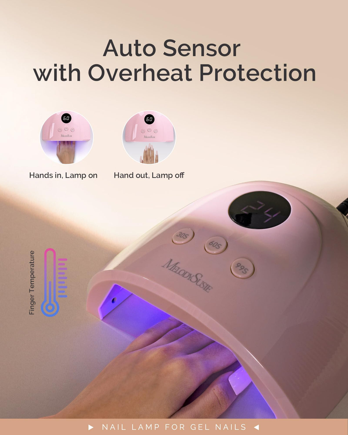MelodySusie UV/LED Nail Lamp P-Plus30F timer settings