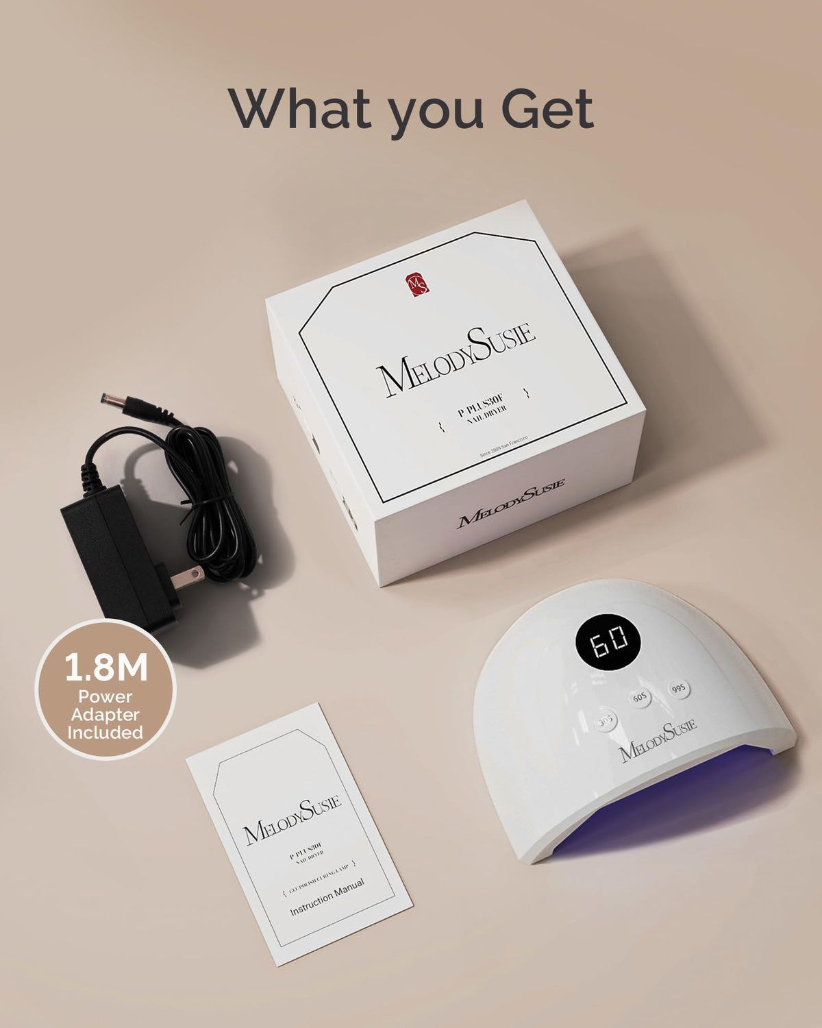 MelodySusie UV Nail Lamp P-Plus30F compact design