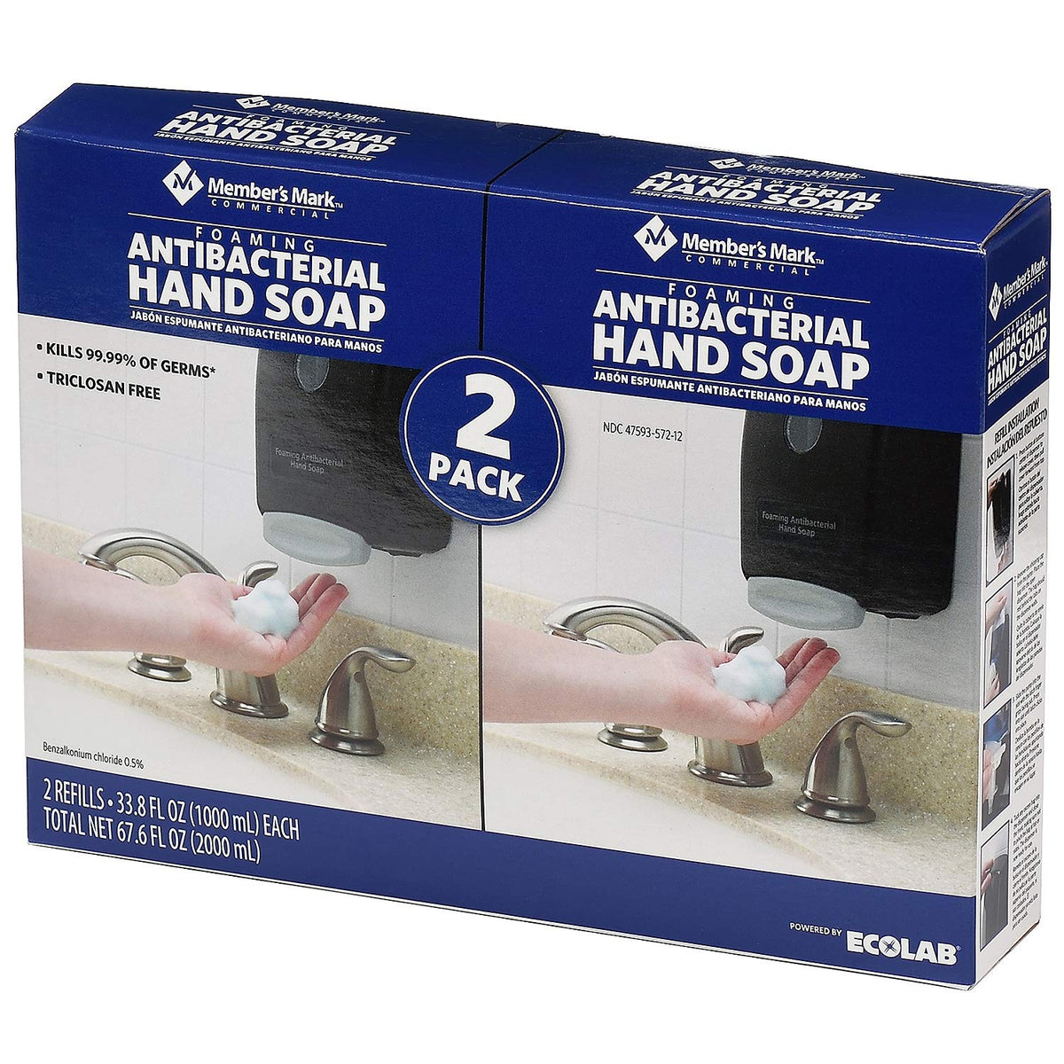 MEMBER'S MARK Commercial Foaming Antibacterial Hand Soap refill pack front view