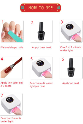 MEMEDA Gel Nail Polish Milky White Nude in nail art setup