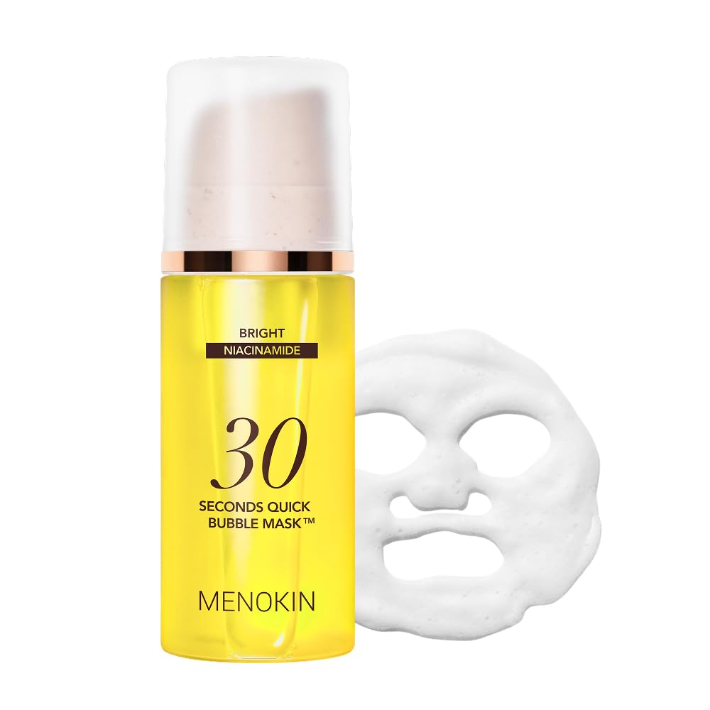 MENOKIN 30 Seconds Bubble Mask front view with pump