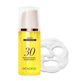 MENOKIN 30 Seconds Bubble Mask front view with pump