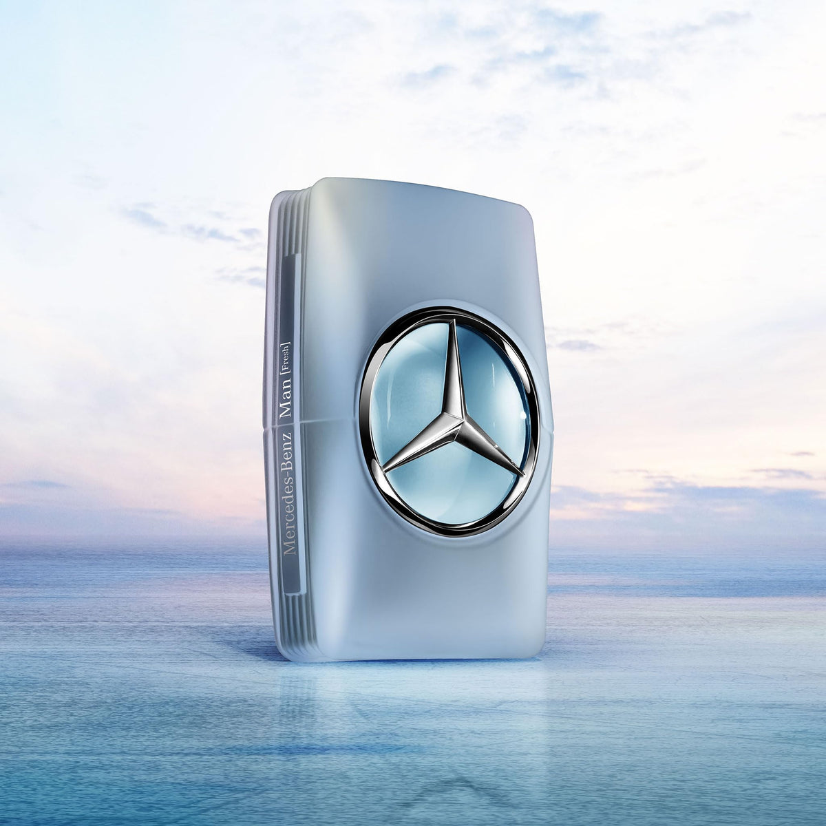 Mercedes Benz Man Fresh bottle with cedarwood background