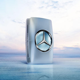 Mercedes Benz Man Fresh bottle with cedarwood background