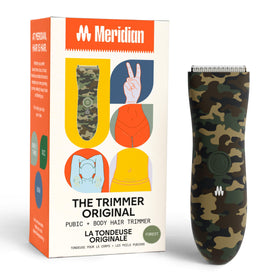 MERIDIAN The Trimmer Original body hair trimmer in forest colour, front view