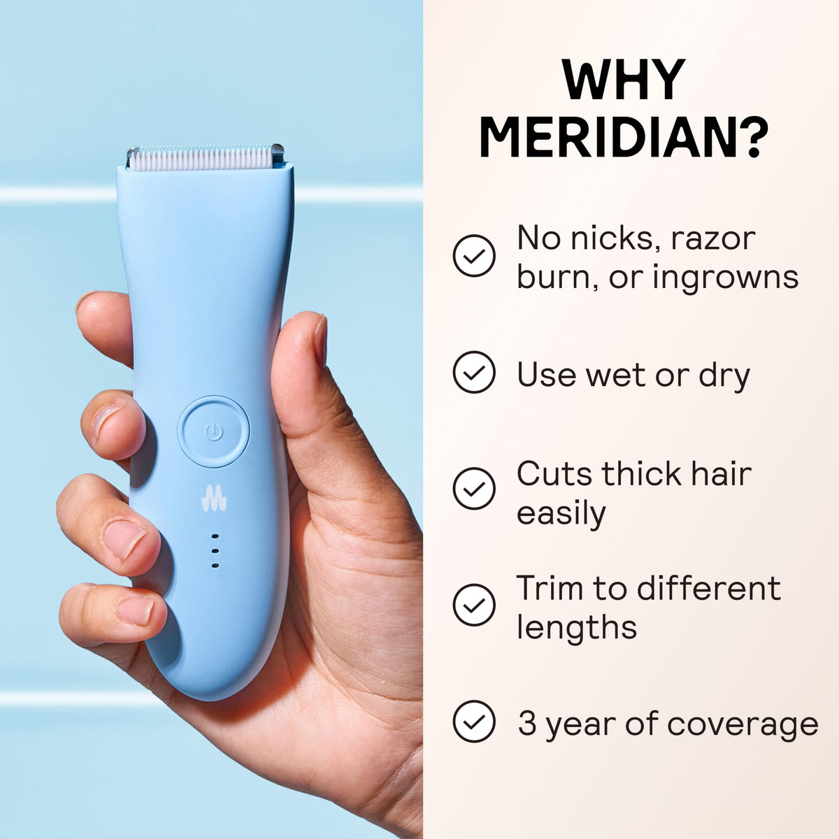 MERIDIAN The Trimmer Original side view showing adjustable guide