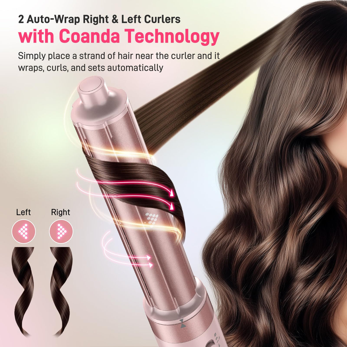 MESCOMB 5-in-1 Hot Air Styler in use on hair
