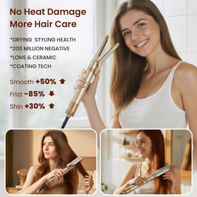 MESCOMB 6-in-1 Hot Air Styler in use on hair