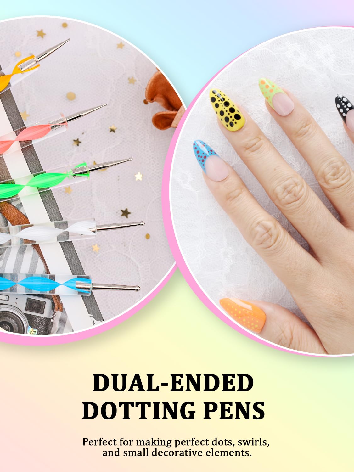 Metal angled tweezer from YOOVR nail art set