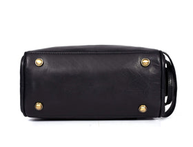 Metal studs on the bottom of AARON Leather Toiletry Pouch