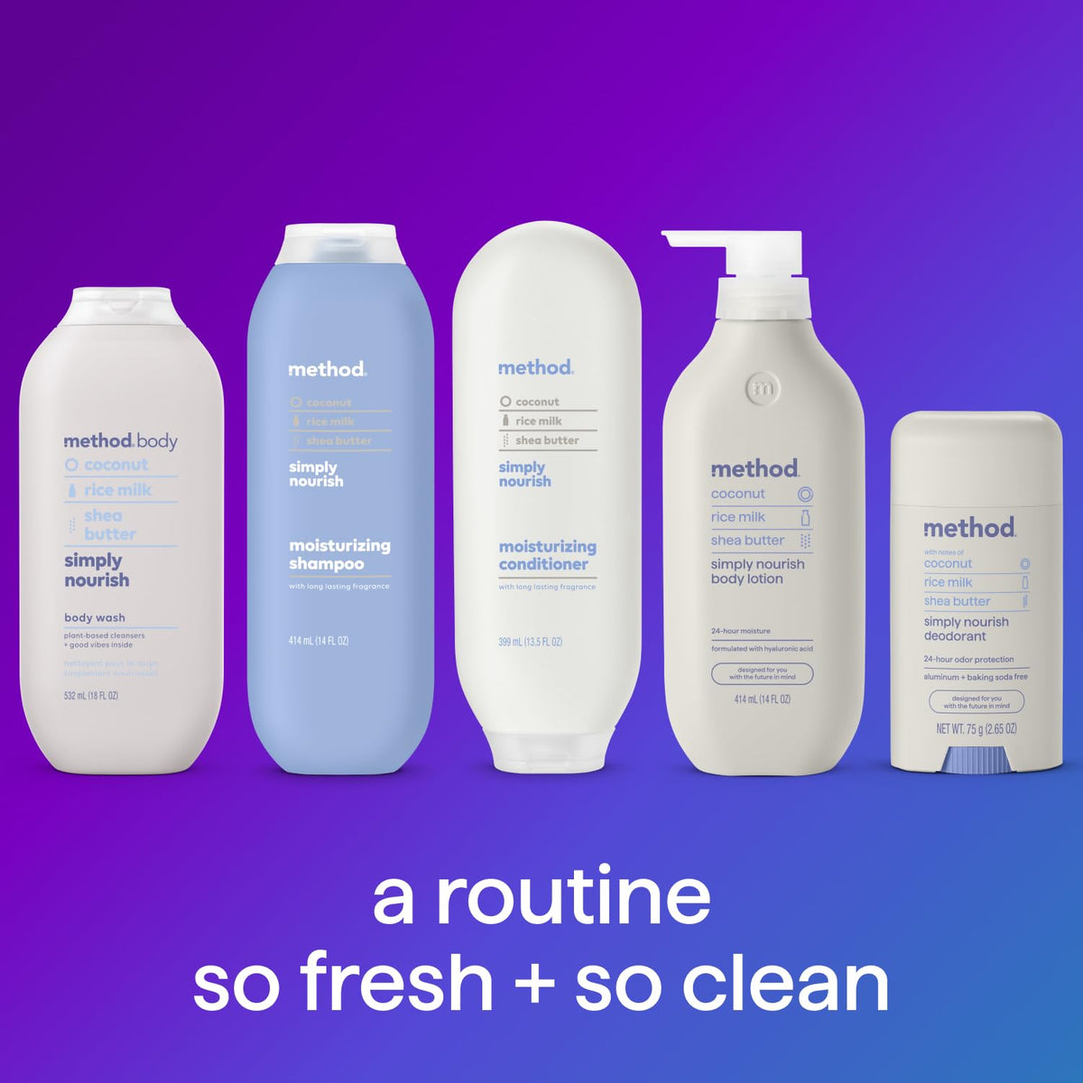 Method Body Lotion with natural ingredients display