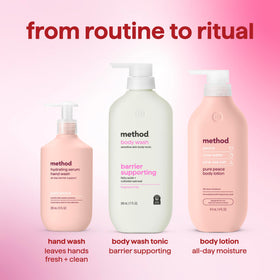 Method body wash and recycled plastic packaging
