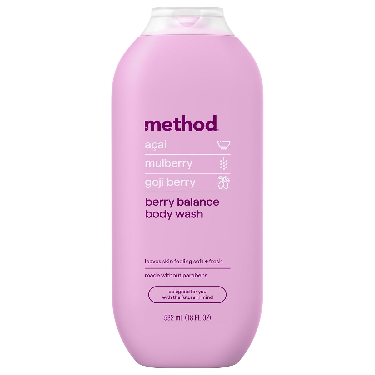 Method Body Wash Berry Balance 18 fl oz front view