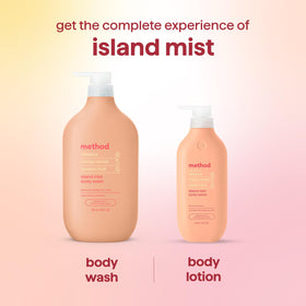Method Body Wash Island Mist with loofah