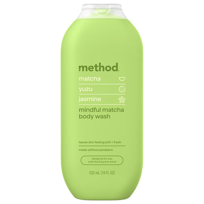 Method Body Wash Mindful Matcha 18 fl oz front view