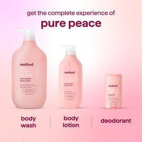 Method Body Wash Pure Peace showing ingredients list