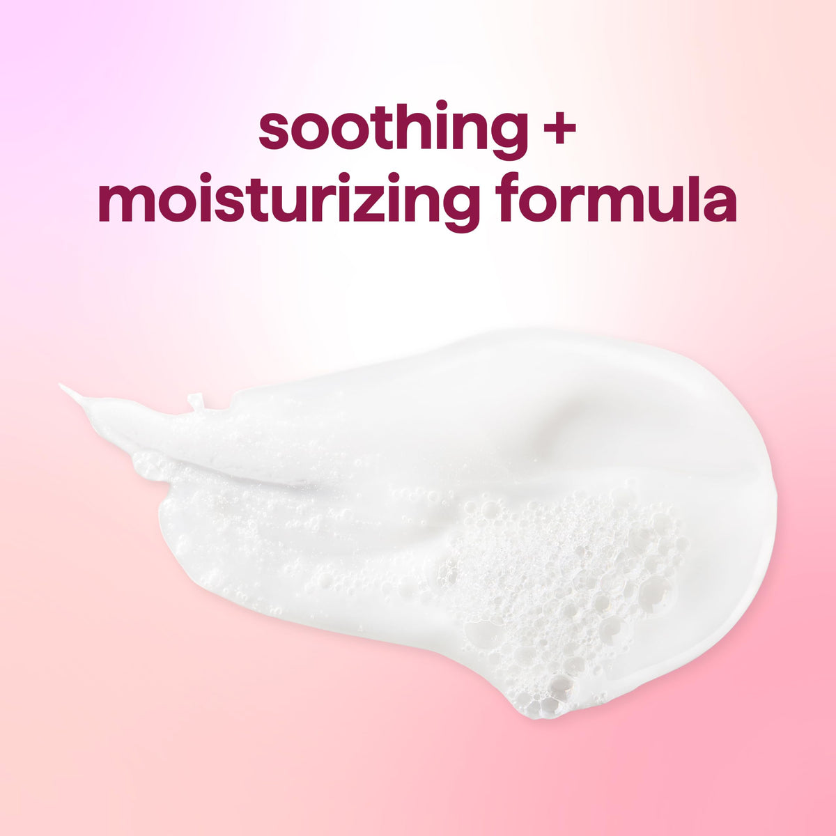 Method Body Wash Pure Peace with lather on a loofah