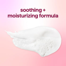 Method Body Wash Pure Peace with lather on a loofah