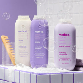 Method Body Wash Serene Escape with ingredients displayed