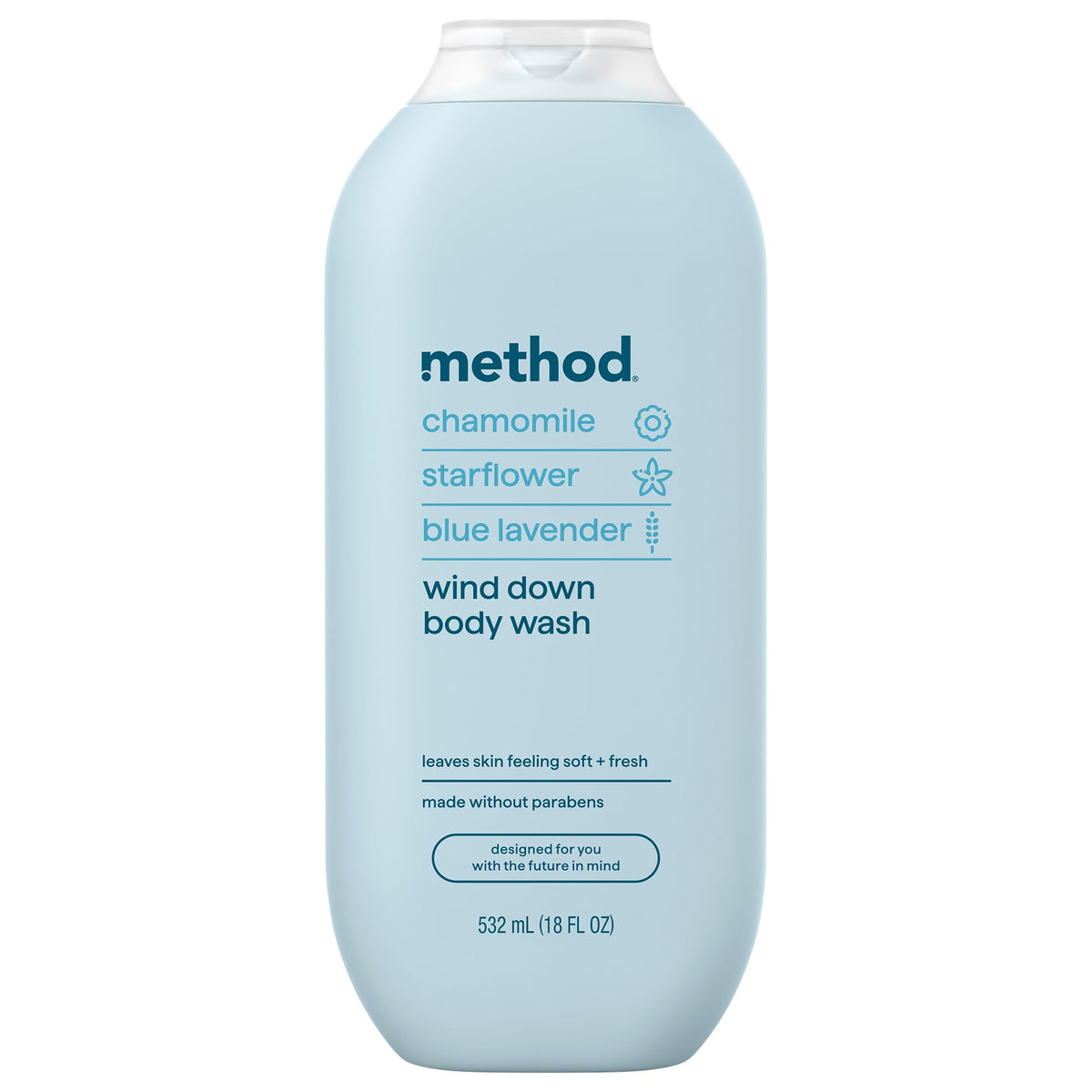Method Body Wash Wind Down 18 fl oz front view
