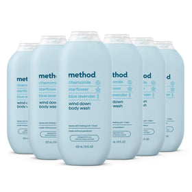 Method Body Wash Wind Down 18 fl oz front view with calming design